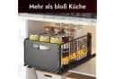 AKKEE Küchenorganizer-Set 2 Stück Teleskopschublade Schwarz Bild 1
