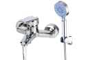 AKKEE Badewannenarmatur mit Handbrause, 5 Funktionen, Edelstahl Chrom Bild 2