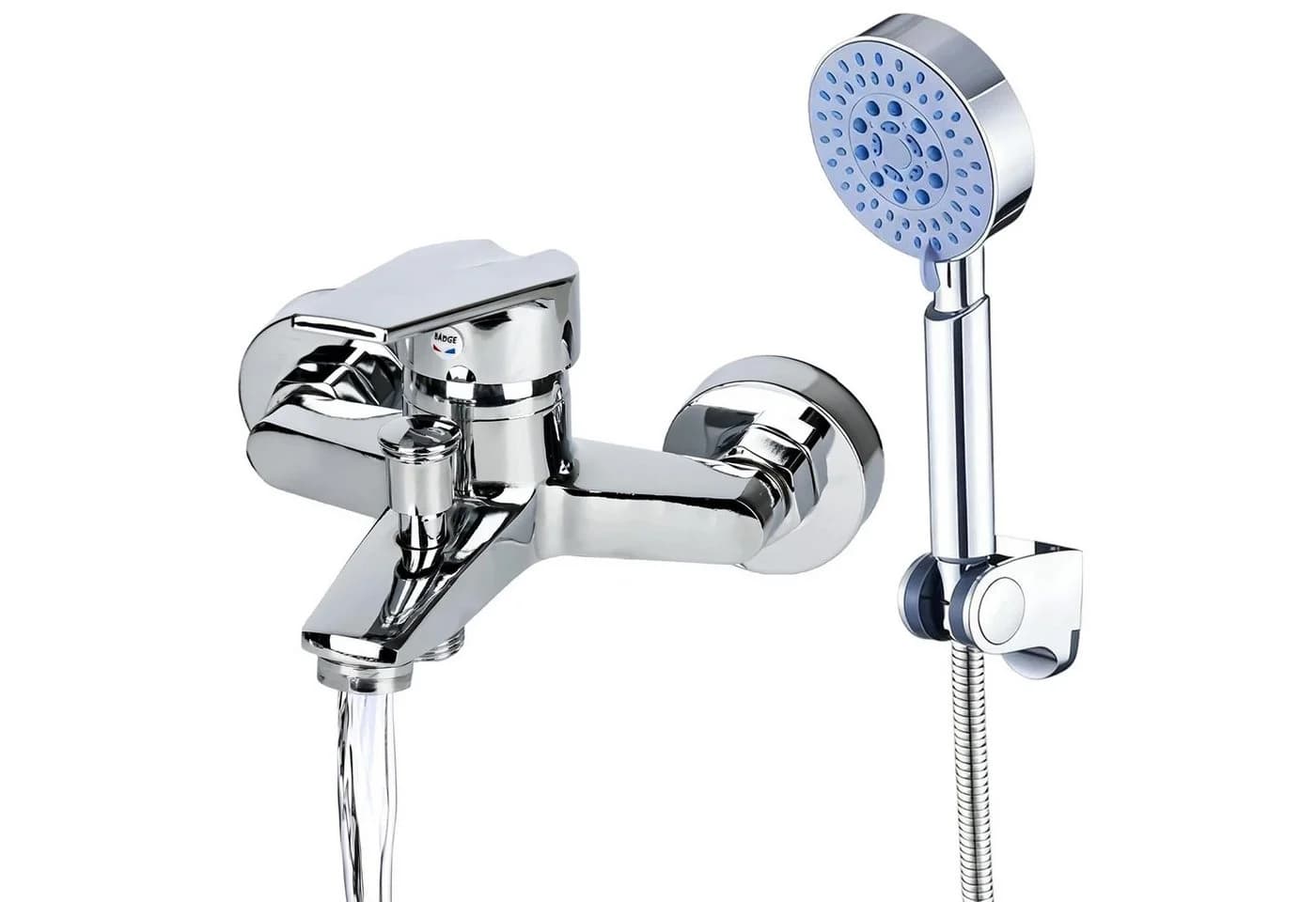 AKKEE Badewannenarmatur mit Handbrause, 5 Funktionen, Edelstahl Chrom - Bild 2