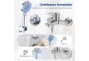AKKEE Badewannenarmatur mit Handbrause, 5 Funktionen, Edelstahl Chrom Bild 5