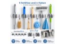 AKKEE Besenhalter Wand Edelstahl 304 Schwarz/Silber Bild 1