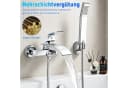 AKKEE Brausegarnitur Duscharmatur Chrom mit Druckschalter Bild 3