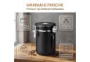 AKKEE Kaffeedose Edelstahl Luftdicht Schwarz 1.5L Bild 1