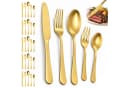AKKEE Besteck-Set 30-tlg. für 6 Personen Edelstahl Titan-Gold Bild 2