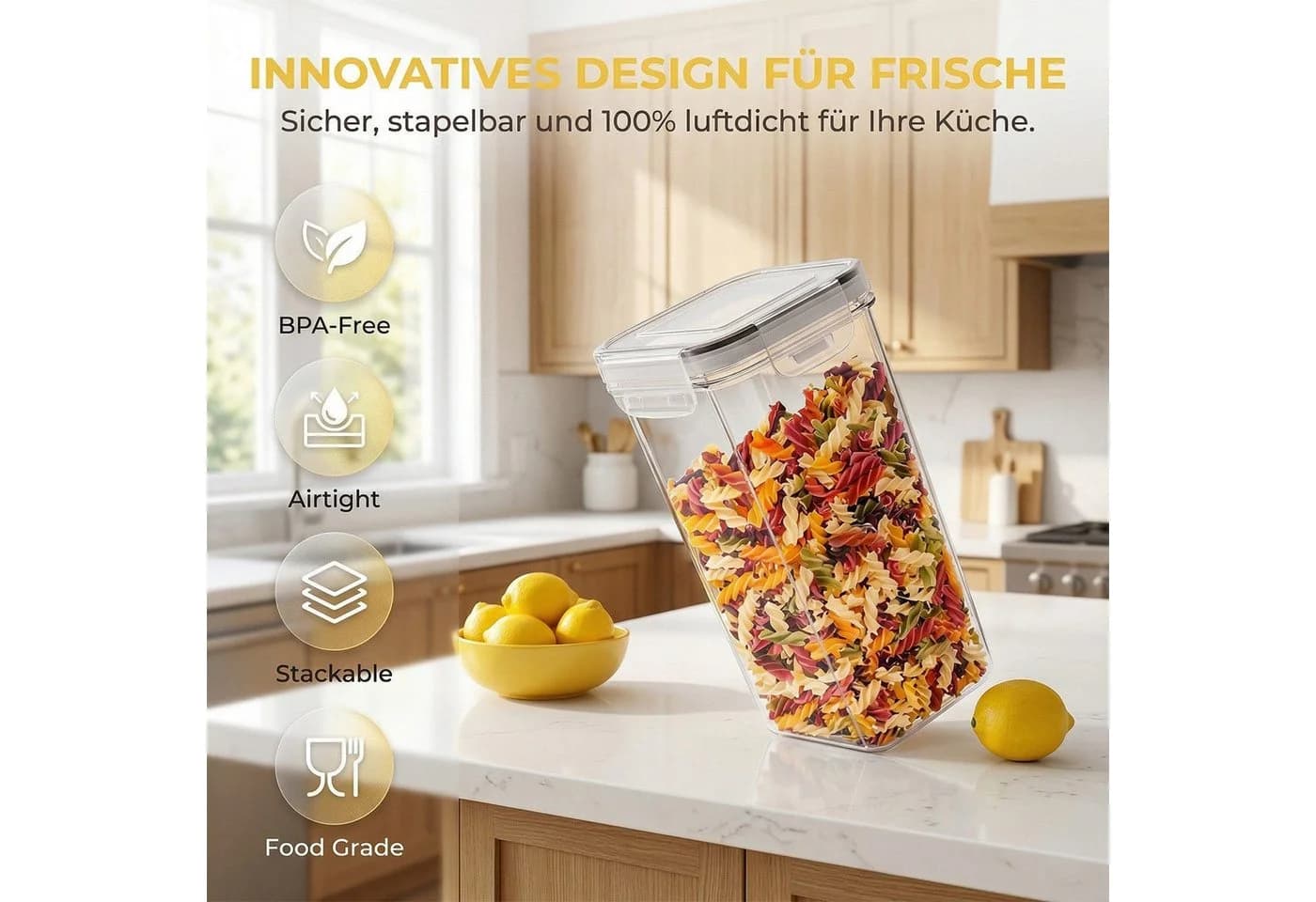 AKKEE Vorratsdosen Set 24-tlg. Luftdicht & BPA-Frei Transparent - Bild 4