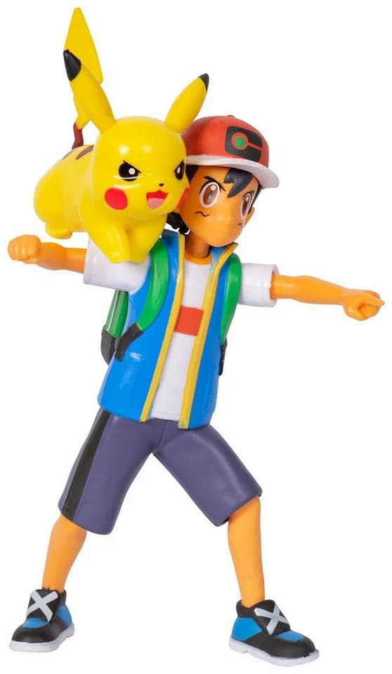 Jazwares Pokémon Battle Feature Figuren Pack Ash & Pikachu
