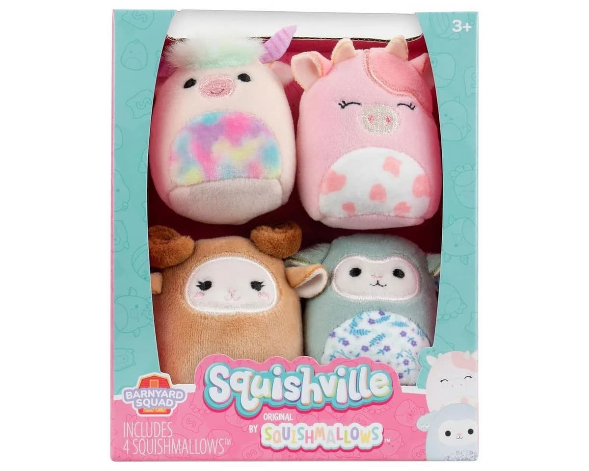 Jazwares Plüschfigur Squishville Scheunen Squad 4er Set Bunt - Bild 2