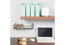 mDesign Wandregal 2er-Set Ablagekorb Metall Bronze Bild 1