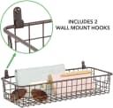 mDesign Wandregal 2er-Set Ablagekorb Metall Bronze Bild 4