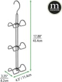 mDesign Kleiderbügel 2er-Set Grau Multifunktionaler Haken Bild 1