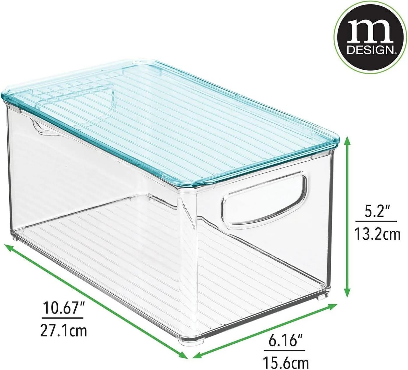 mDesign Organizer Boxen 4er Set mit Deckel Kunststoff stapelbar