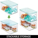 mDesign Organizer Boxen 4er Set mit Deckel Kunststoff stapelbar Bild 5