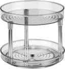 mDesign Drehbares Rundtablett Organizer Rauchgrau/Silber Bild 2