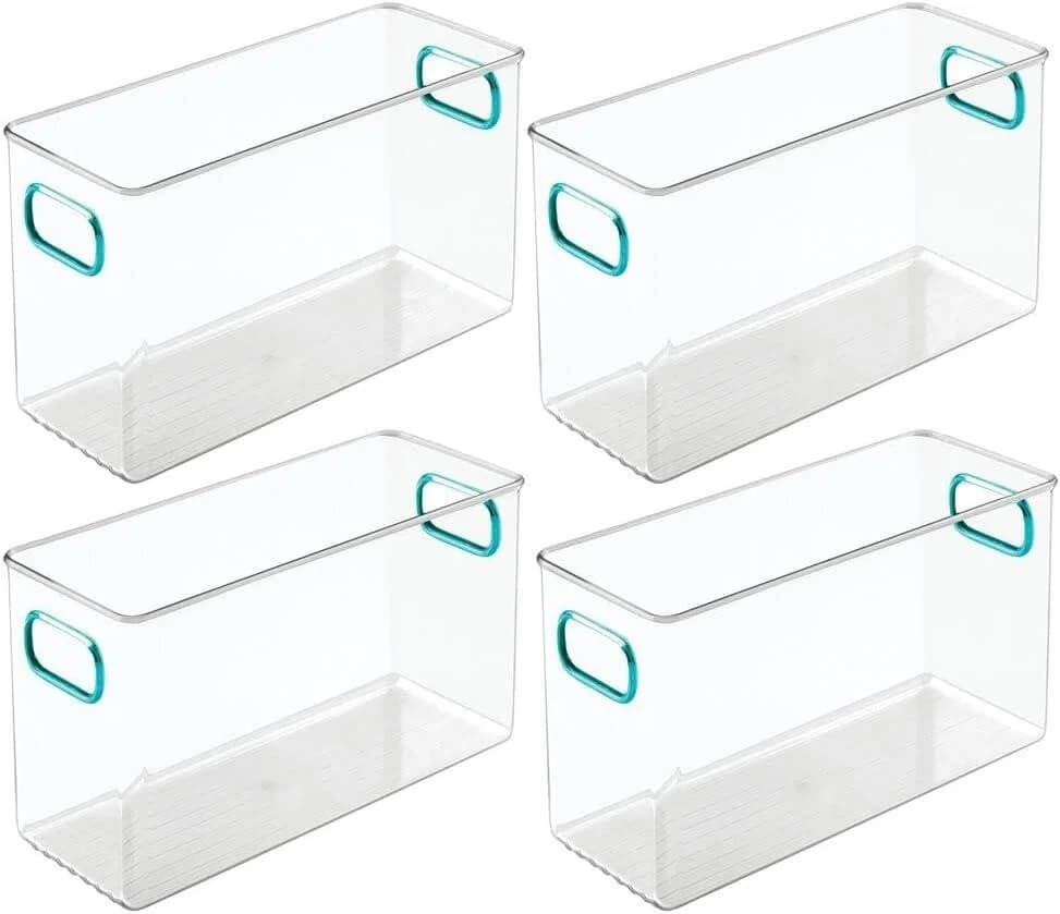 mDesign Aufbewahrungsbox 4er-Set Transparent Kunststoff Organizer - Bild 2