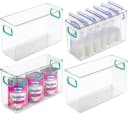 mDesign Aufbewahrungsbox 4er-Set Transparent Kunststoff Organizer Bild 4