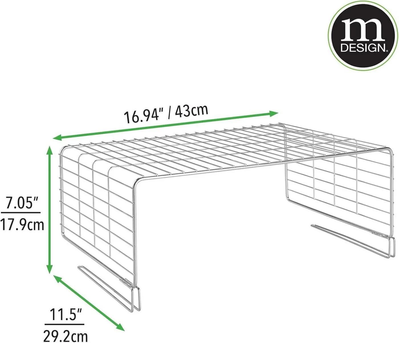 mDesign Drahtkorb Regaleinsatz 2er Set Silber Metall