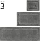 mDesign Badteppich 3er-Set Mikrofaser rutschfest Dunkelgrau Bild 4