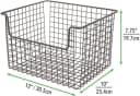 mDesign Allzweckkorb 2er-Set Metall Bronzefarben Bild 1