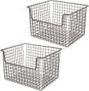 mDesign Allzweckkorb 2er-Set Metall Bronzefarben Bild 2