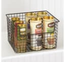 mDesign Allzweckkorb 2er-Set Metall Bronzefarben Bild 3