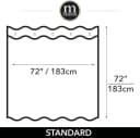 mDesign Duschvorhang Dunkelgrau Waffelmuster Polyester-Baumwolle Bild 1