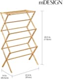 mDesign Wäscheständer Bambus 3 Ebenen Turmtrockner 110 cm klappb Bild 1