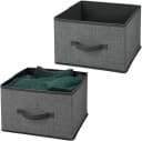 mDesign Aufbewahrungsbox 2er Set Grau Kunstfaser mit Griff Bild 2