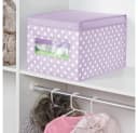 mDesign Aufbewahrungsbox 6er Set mit Deckel und Sichtfenster Violett/Weiß Bild 3