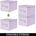 mDesign Aufbewahrungsbox 6er Set mit Deckel und Sichtfenster Violett/Weiß Bild 4
