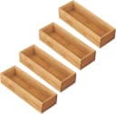 mDesign Badaccessoire-Set 4er Bambus Organizer Bild 2