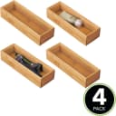 mDesign Badaccessoire-Set 4er Bambus Organizer Bild 3