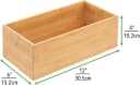 mDesign Bambusbox Organizer 2er-Set Aufbewahrung Kiste Holz Bild 1
