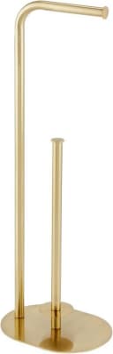mDesign Toilettenpapierhalter Stand Messingfarben Freistehend Bild 2