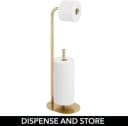 mDesign Toilettenpapierhalter Stand Messingfarben Freistehend Bild 3