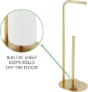 mDesign Toilettenpapierhalter Stand Messingfarben Freistehend Bild 4
