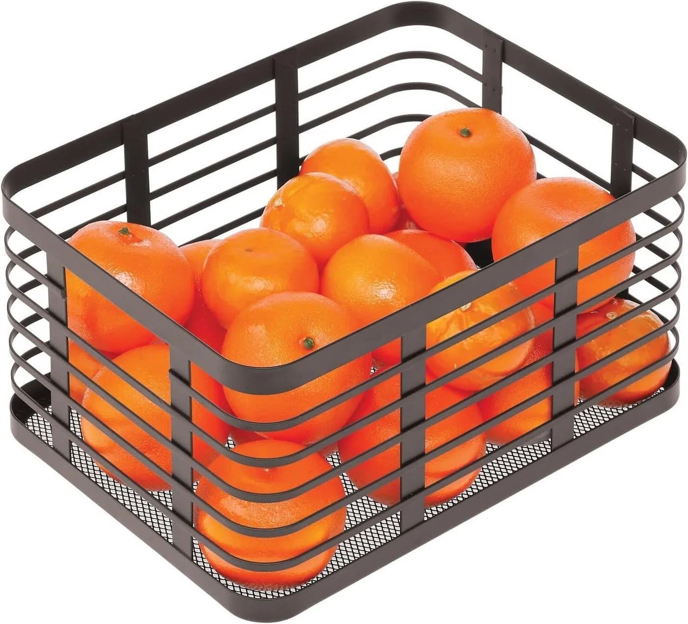 mDesign Allzweckkorb 3er Set Metall Drahtkorb Organizer Bronze - Bild 5