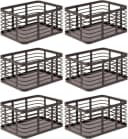 mDesign Allzweckkorb 6er-Set Metall Organizer Bronzefarben Bild 2