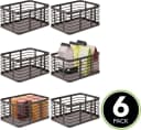 mDesign Allzweckkorb 6er-Set Metall Organizer Bronzefarben Bild 4