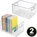 mDesign Aufbewahrungsbox 2er Set Transparent mit Griffen Bild 1