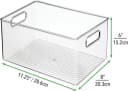 mDesign Aufbewahrungsbox 2er Set Transparent mit Griffen Bild 3