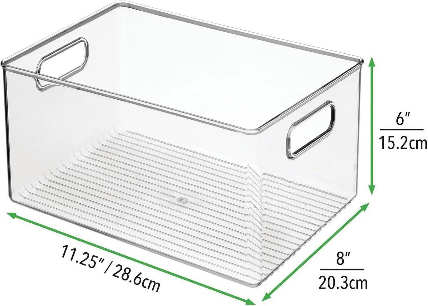 mDesign Aufbewahrungsbox 2er Set Transparent mit Griffen - Bild 3