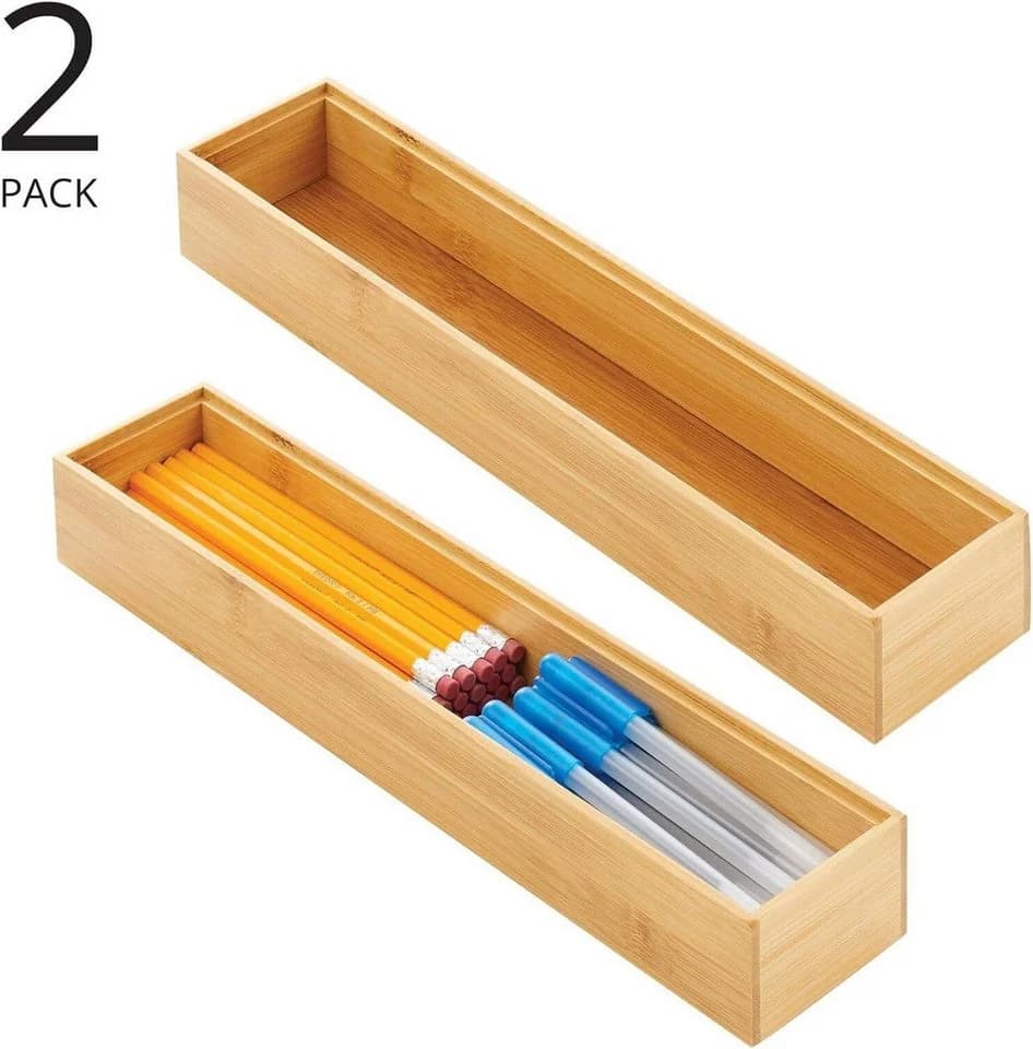 mDesign Schubladeneinsatz Bambus 2er-Set Organizer - Bild 4