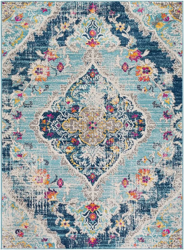 Livabliss Teppich ADEN Vintage Orientalisch Kurzflor Boho Wohnzimmerteppich