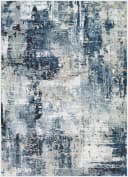 Teppich LIVABLISS PARIS Blau Modernes Marmor Design Bild 1