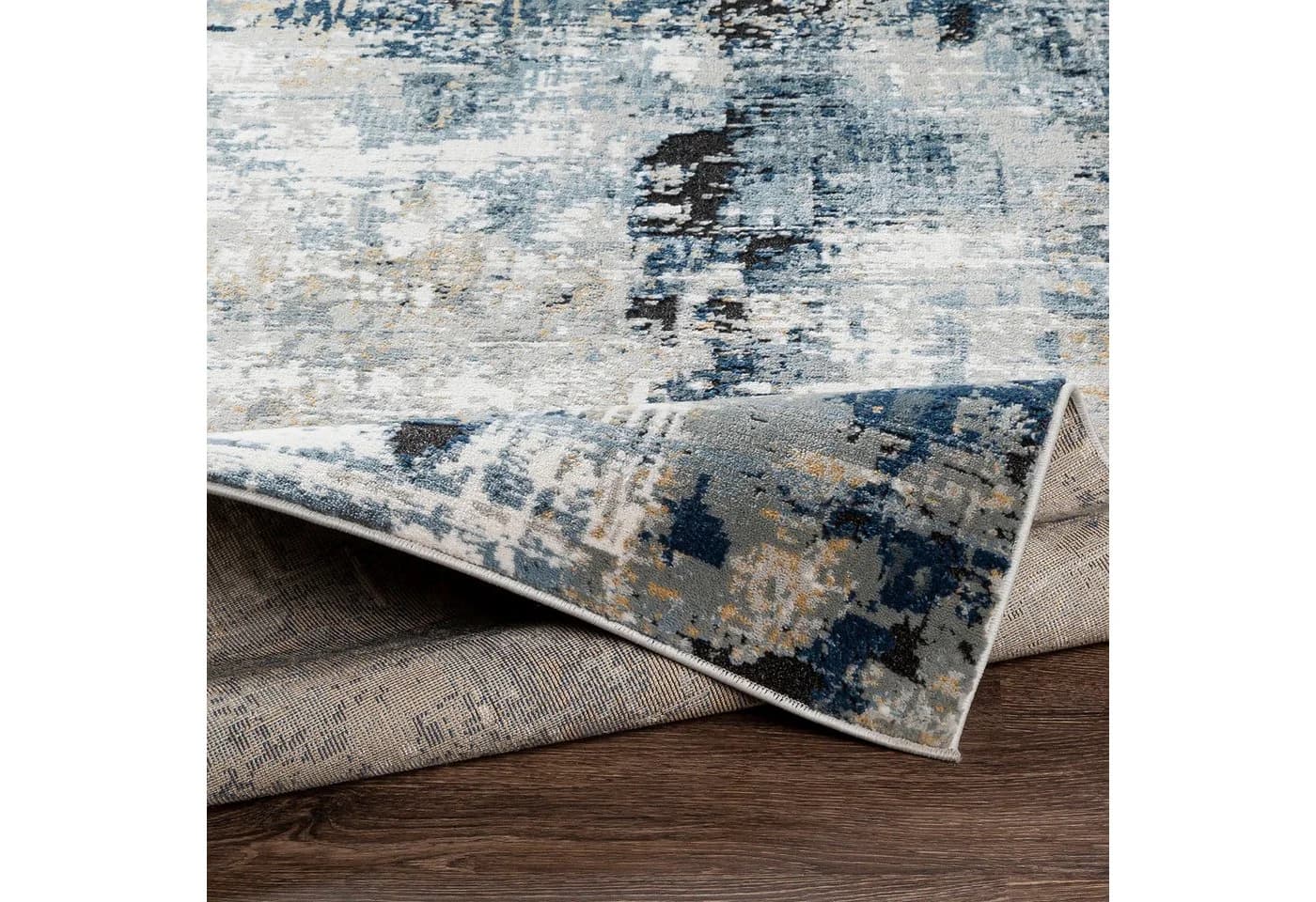 Teppich LIVABLISS PARIS Blau Modernes Marmor Design - Bild 4