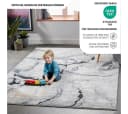 Livabliss Teppich BERLIN Rechteckig 10 mm Moderner Designerteppich Marmor Optik Kurzflor Wohnzimmerteppich Bild 5