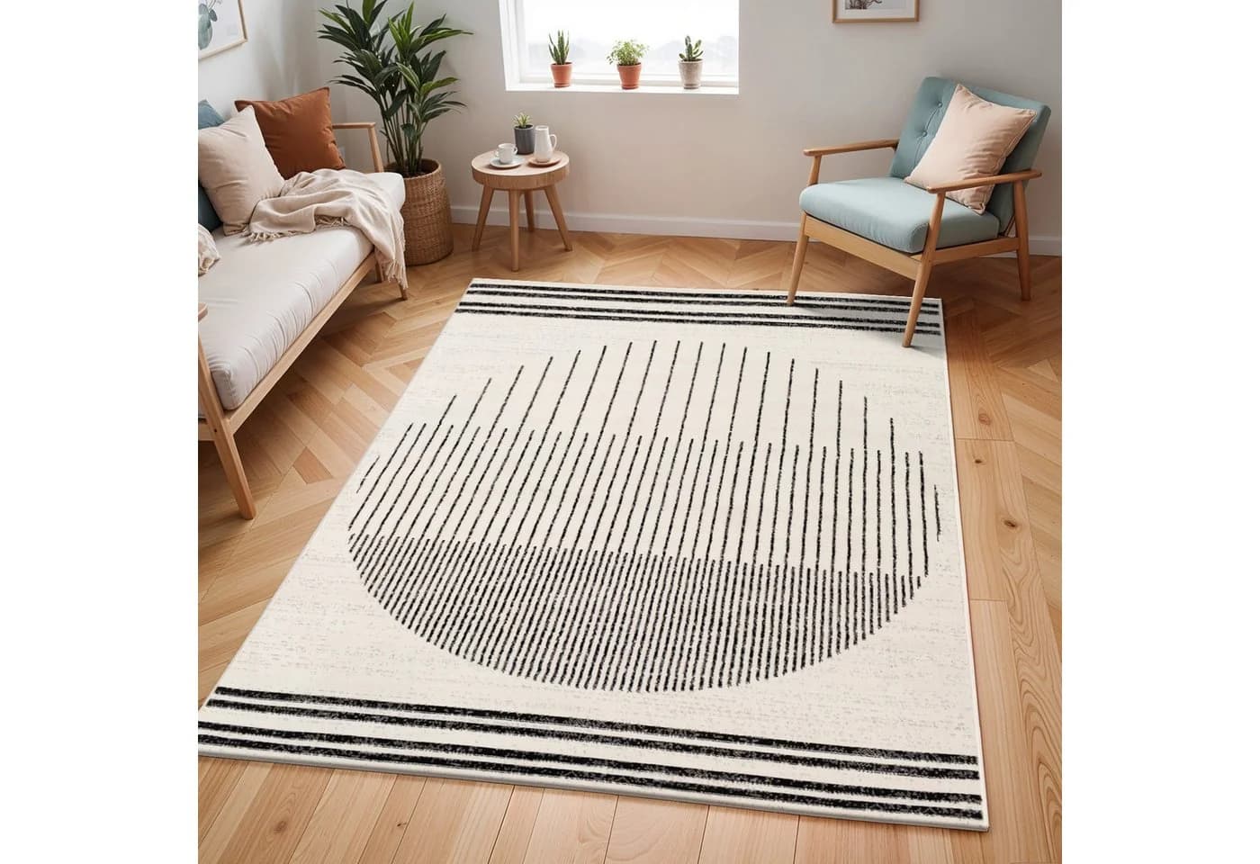 Teppich LIVABLISS SANTIAGO Schwarz Skandinavisch 150x213 cm - Bild 2