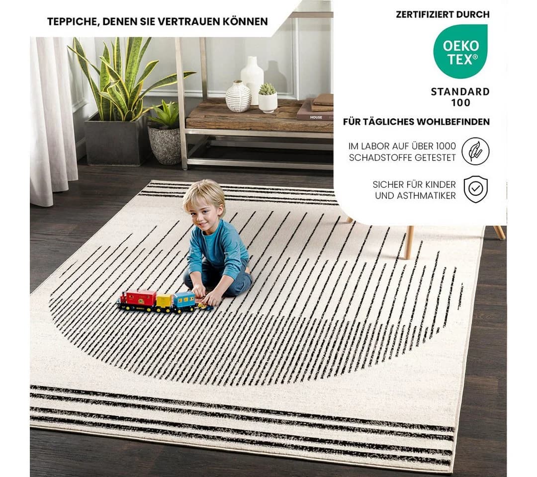 Teppich LIVABLISS SANTIAGO Schwarz Skandinavisch 150x213 cm - Bild 5