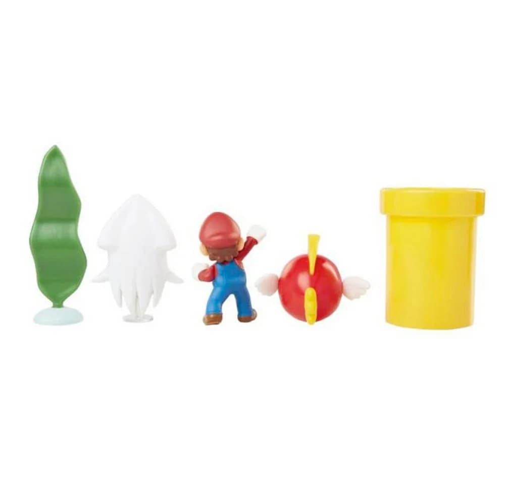 Super Mario Actionfigur Nintendo Super Mario 5er Figuren Set Underwater Diorama - Bild 3