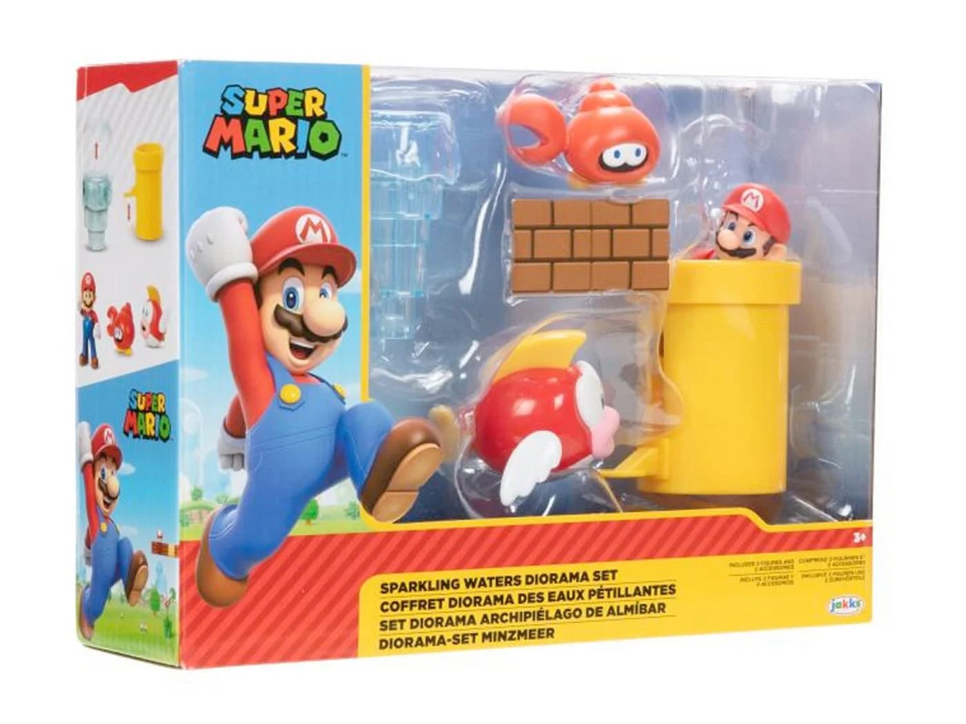 Super Mario Actionfigur Nintendo Sparkling Waters Diorama Spielset 6,5 cm